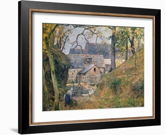 A Farm at Montfoucault, 1894-Camille Pissarro-Framed Giclee Print