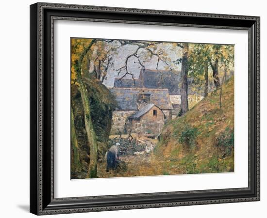 A Farm at Montfoucault, 1894-Camille Pissarro-Framed Giclee Print