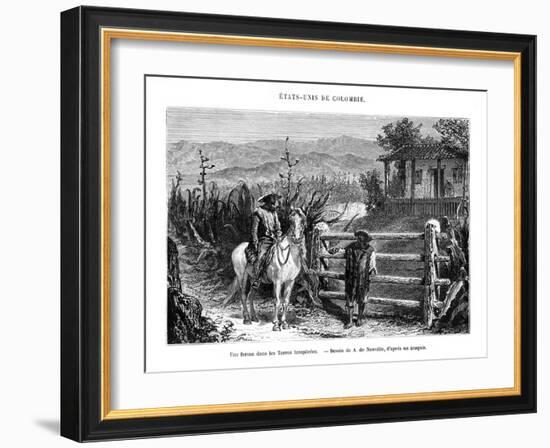 A Farm, Colombia, South America, 19th Century-A de Neuville-Framed Giclee Print