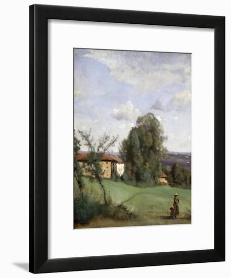 A Farm in Dardagny. Ca. 1855-57-Jean-Baptiste-Camille Corot-Framed Giclee Print