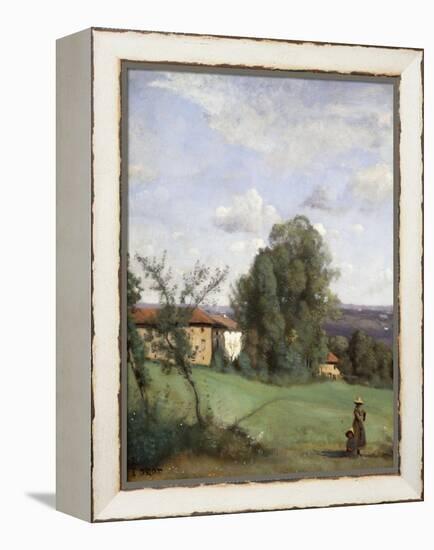 A Farm in Dardagny-Jean-Baptiste-Camille Corot-Framed Premier Image Canvas