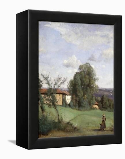 A Farm in Dardagny-Jean-Baptiste-Camille Corot-Framed Premier Image Canvas