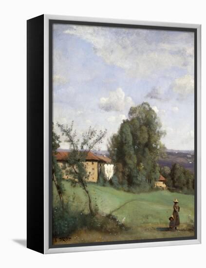 A Farm in Dardagny-Jean-Baptiste-Camille Corot-Framed Premier Image Canvas