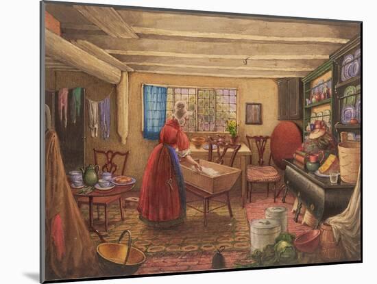 A Farm Kitchen at Clifton-Mary Ellen Best-Mounted Giclee Print