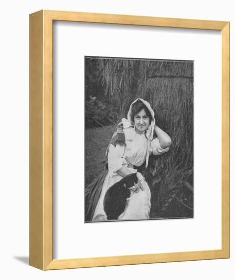 'A Farm Lassie of Manxland', 1900-Unknown-Framed Photographic Print