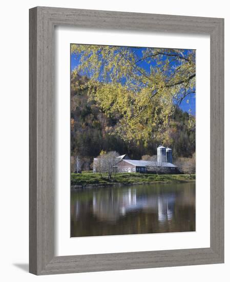 A farm on the Connecticut River in Maidstone, Vermont, USA-Jerry & Marcy Monkman-Framed Photographic Print