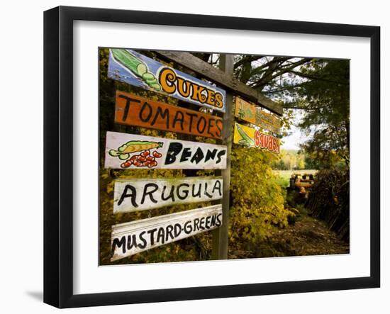 A farm stand in Holderness, New Hampshire, USA-Jerry & Marcy Monkman-Framed Photographic Print