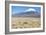 A Farmer Crosses a Landscape Below a Volcano in Sajama National Park-Alex Saberi-Framed Photographic Print