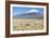 A Farmer Crosses a Landscape Below a Volcano in Sajama National Park-Alex Saberi-Framed Photographic Print