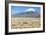 A Farmer Crosses a Landscape Below a Volcano in Sajama National Park-Alex Saberi-Framed Photographic Print