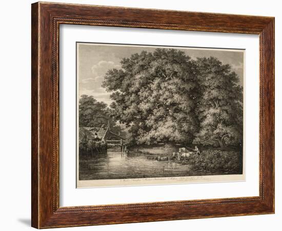 A Farmer Driving His Cattle into the Water, 1780-Johann Christian Reinhart-Framed Giclee Print