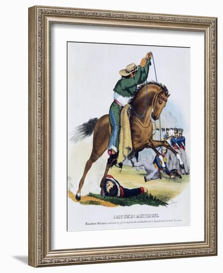 A Farmer Lassoing an Officer, 1826-Claus Sluter-Framed Giclee Print