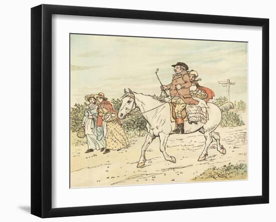 A Farmer Went Trotting Upon His Grey Mare-Randolph Caldecott-Framed Giclee Print