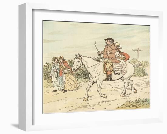 A Farmer Went Trotting Upon His Grey Mare-Randolph Caldecott-Framed Giclee Print