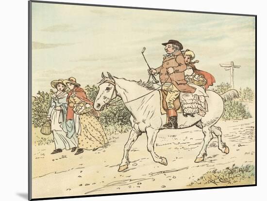 A Farmer Went Trotting Upon His Grey Mare-Randolph Caldecott-Mounted Giclee Print