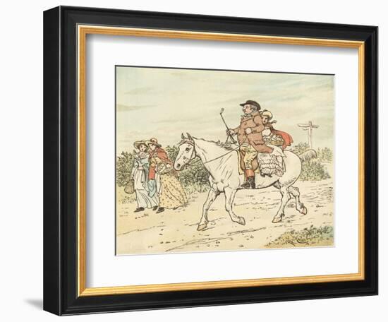 A Farmer Went Trotting Upon His Grey Mare-Randolph Caldecott-Framed Giclee Print