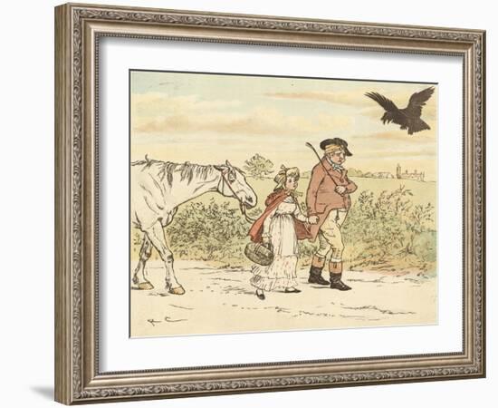 A Farmer Went Trotting Upon His Grey Mare-Randolph Caldecott-Framed Giclee Print