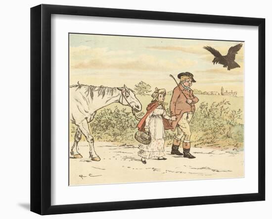 A Farmer Went Trotting Upon His Grey Mare-Randolph Caldecott-Framed Giclee Print