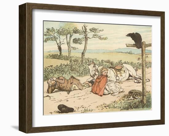 A Farmer Went Trotting Upon His Grey Mare-Randolph Caldecott-Framed Giclee Print