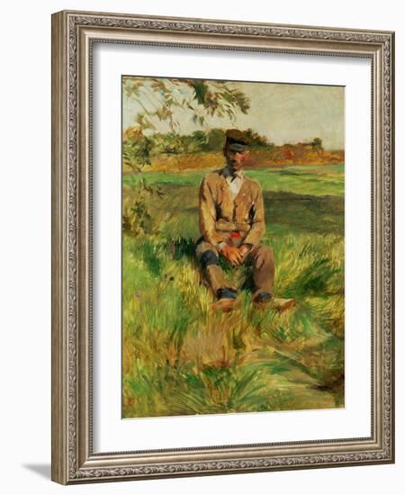 A Farmhand on the Estate at Celeyran, 1882-Henri de Toulouse-Lautrec-Framed Giclee Print