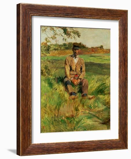 A Farmhand on the Estate at Celeyran, 1882-Henri de Toulouse-Lautrec-Framed Giclee Print