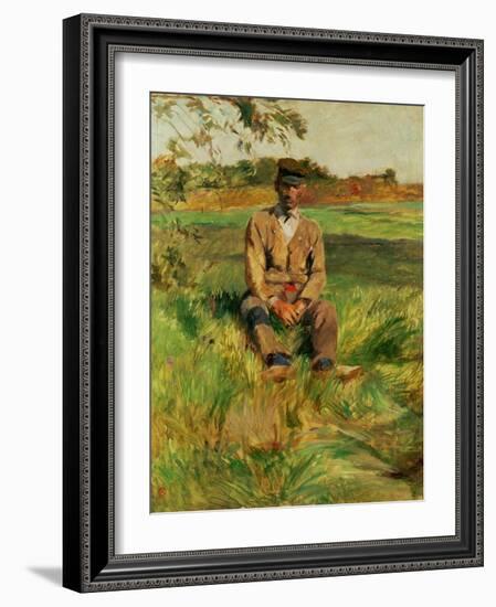 A Farmhand on the Estate at Celeyran, 1882-Henri de Toulouse-Lautrec-Framed Giclee Print