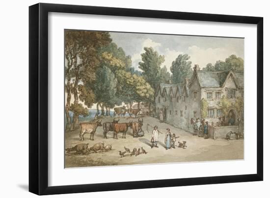 A Farmhouse at Hengar, Cornwall, 1803-Thomas Rowlandson-Framed Giclee Print