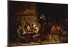 A Farmhouse Interior with Peasants at a Table Playing Cards-David Teniers the Younger-Mounted Giclee Print