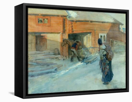 A Farmstead, Bingsjo-Carl Larsson-Framed Premier Image Canvas