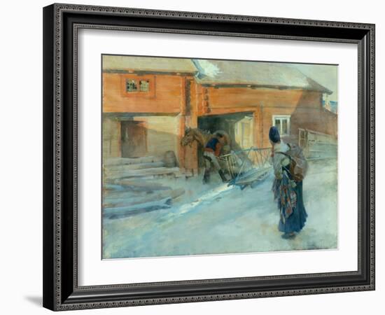 A Farmstead, Bingsjo-Carl Larsson-Framed Giclee Print