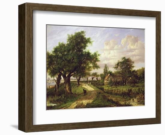 A Farmstead by a River-Patrick Nasmyth-Framed Giclee Print