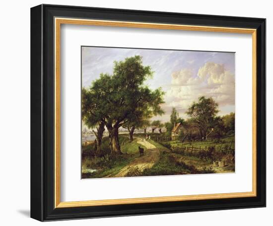 A Farmstead by a River-Patrick Nasmyth-Framed Giclee Print