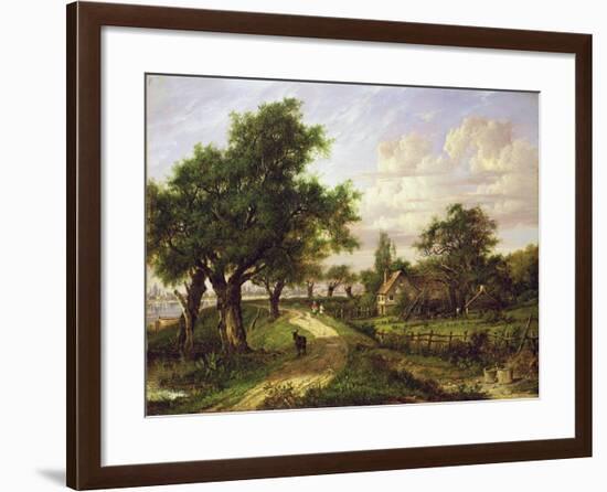 A Farmstead by a River-Patrick Nasmyth-Framed Giclee Print