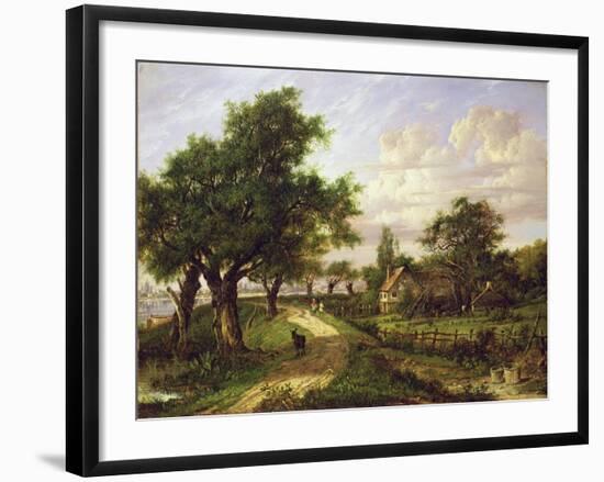 A Farmstead by a River-Patrick Nasmyth-Framed Giclee Print