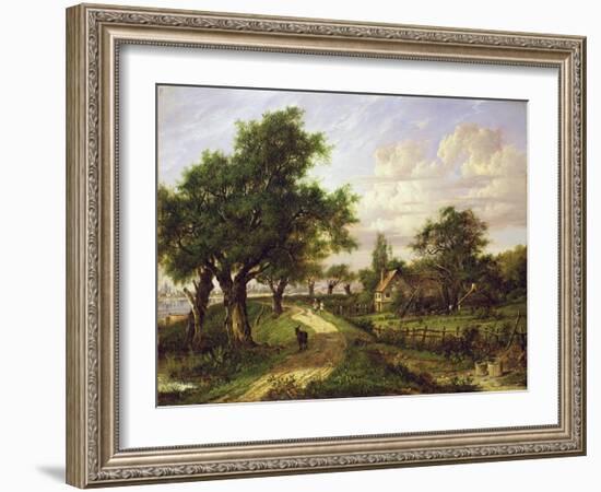 A Farmstead by a River-Patrick Nasmyth-Framed Giclee Print