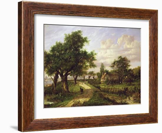 A Farmstead by a River-Patrick Nasmyth-Framed Giclee Print