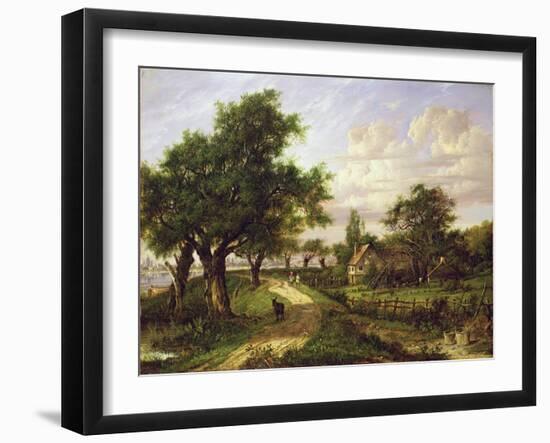 A Farmstead by a River-Patrick Nasmyth-Framed Giclee Print