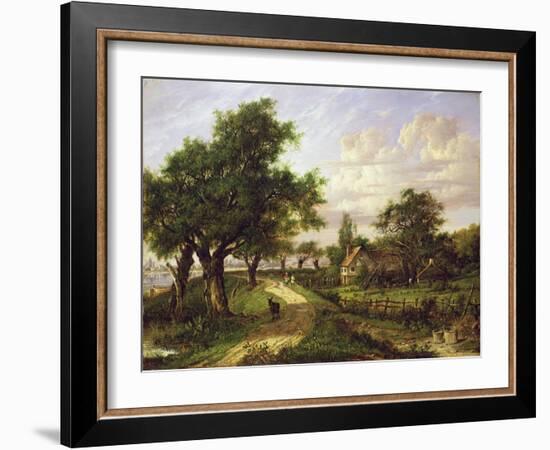 A Farmstead by a River-Patrick Nasmyth-Framed Giclee Print