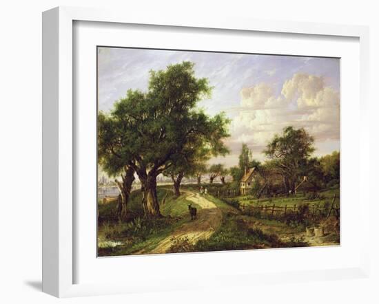 A Farmstead by a River-Patrick Nasmyth-Framed Giclee Print