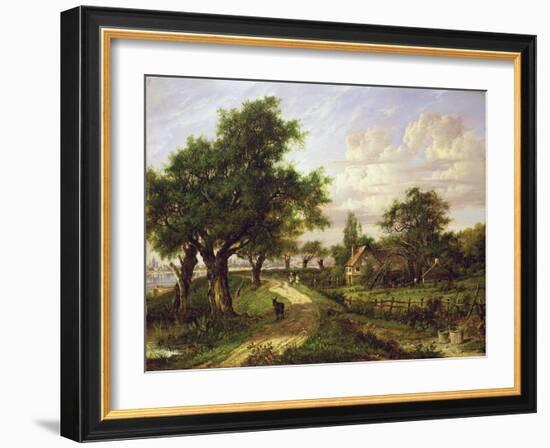 A Farmstead by a River-Patrick Nasmyth-Framed Giclee Print