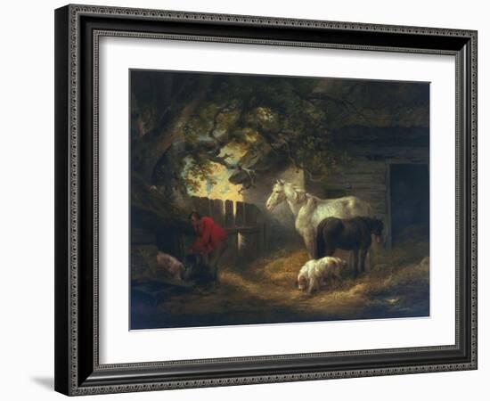 A Farmyard, 1792-George Morland-Framed Giclee Print