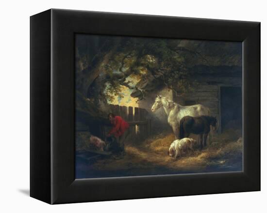 A Farmyard, 1792-George Morland-Framed Premier Image Canvas