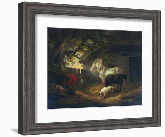 A Farmyard, 1792-George Morland-Framed Giclee Print