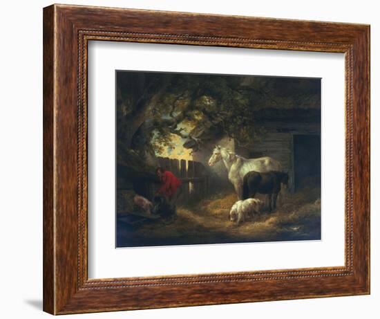 A Farmyard, 1792-George Morland-Framed Giclee Print