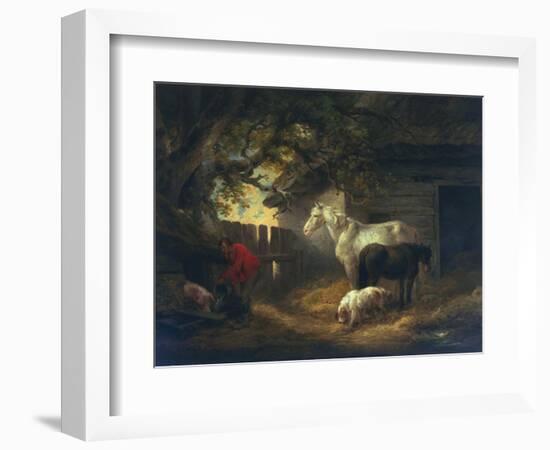 A Farmyard, 1792-George Morland-Framed Giclee Print