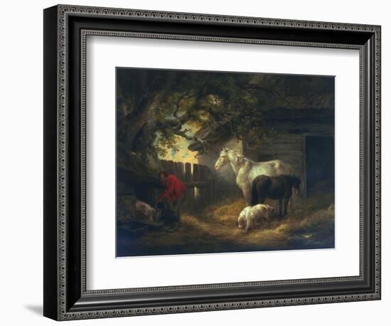 A Farmyard, 1792-George Morland-Framed Giclee Print