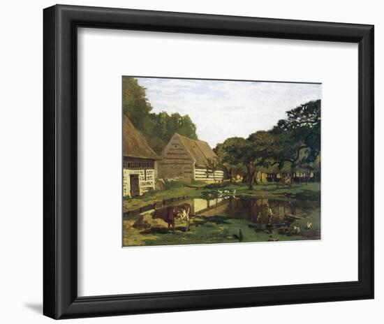 A Farmyard in Normandy-Claude Monet-Framed Premium Giclee Print