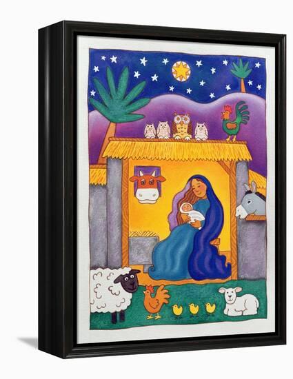 A Farmyard Nativity, 1996-Cathy Baxter-Framed Premier Image Canvas