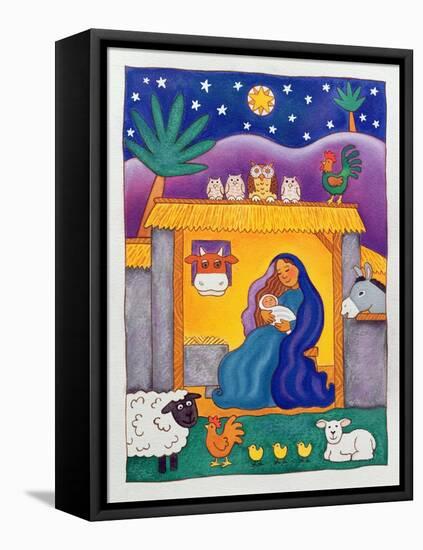 A Farmyard Nativity, 1996-Cathy Baxter-Framed Premier Image Canvas