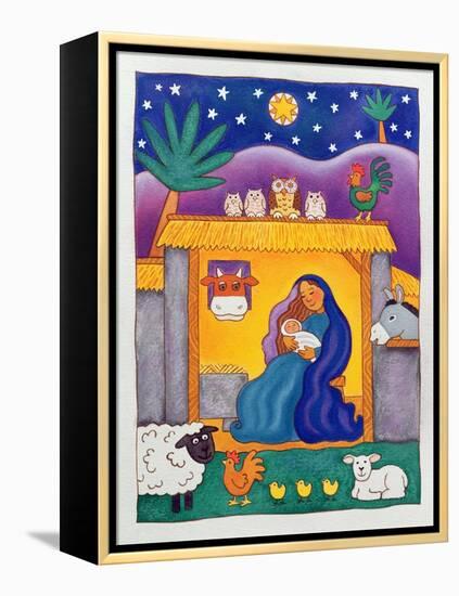 A Farmyard Nativity, 1996-Cathy Baxter-Framed Premier Image Canvas